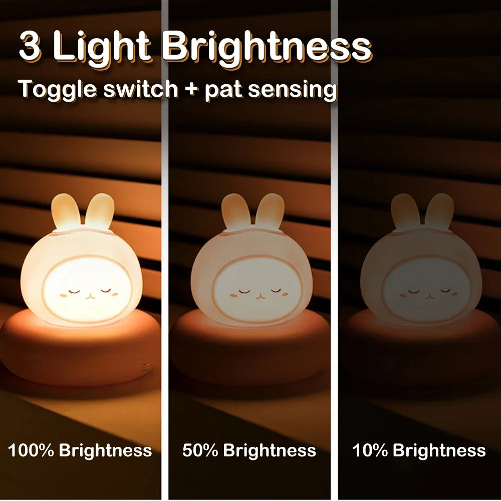 Lámpara de Mesa LED Infantil – Animalito Tierno, Dimmable 3 Niveles