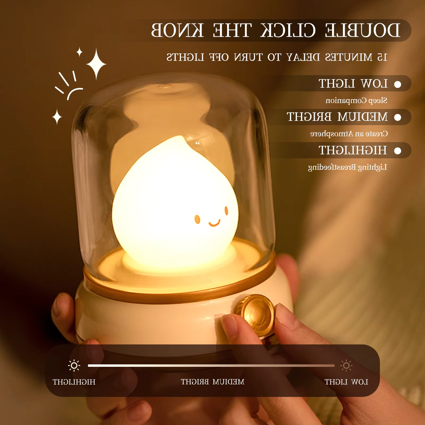 Lámpara Nocturna LED de Mesa – Portátil, Recargable USB, Decorativa