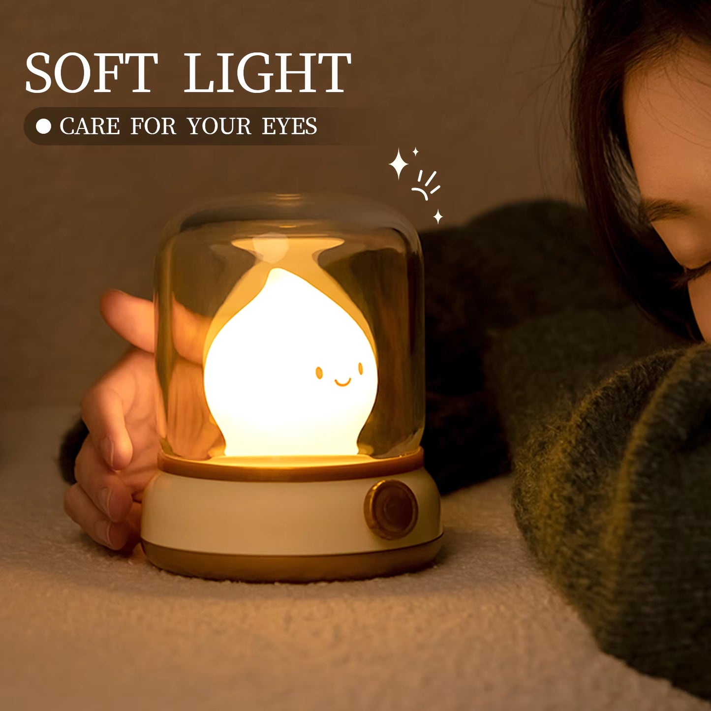 Lámpara Nocturna LED de Mesa – Portátil, Recargable USB, Decorativa