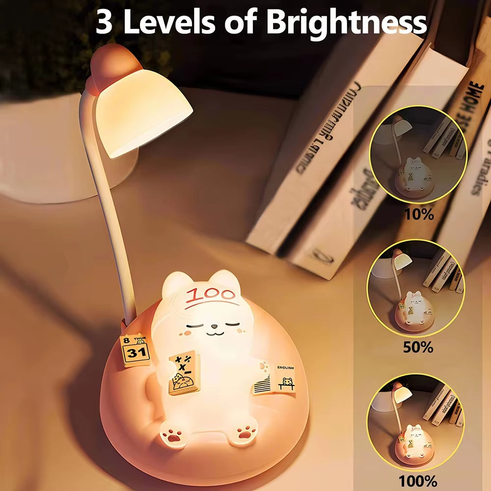 Mini Lámpara LED Gato – Luz Ajustable, Recargable y Portátil para Dormitorio
