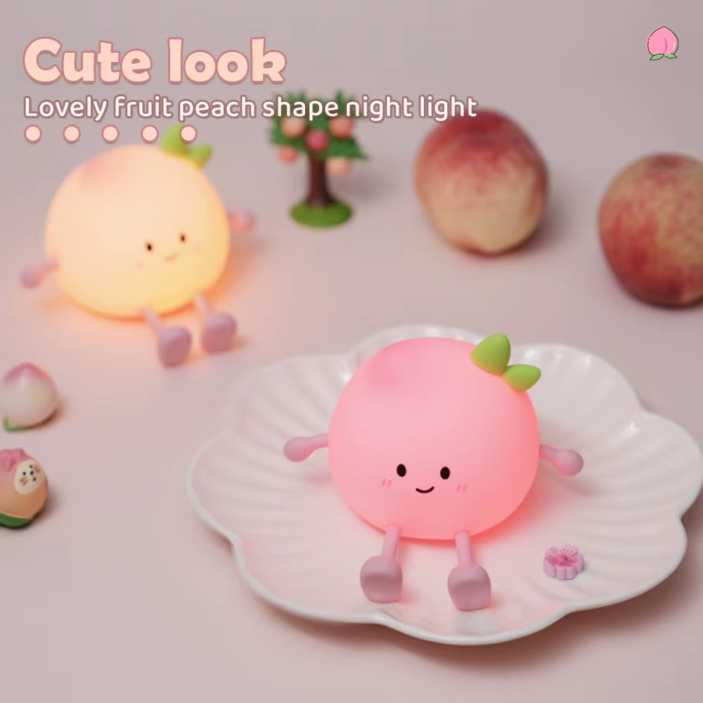 Mini Lámpara LED Durazno – Decorativa, Recargable y Regalo para Niños