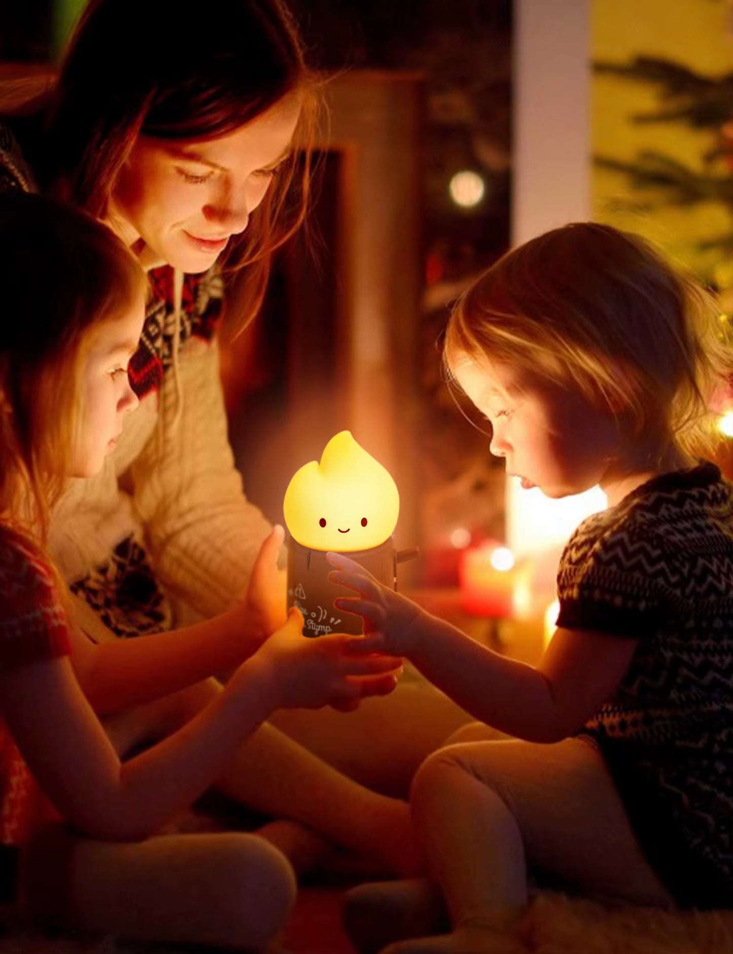 Luz Nocturna Infantil en Forma de Vela – Regulable y Segura para Dormitorio