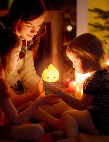 Luz Nocturna Infantil en Forma de Vela – Regulable y Segura para Dormitorio