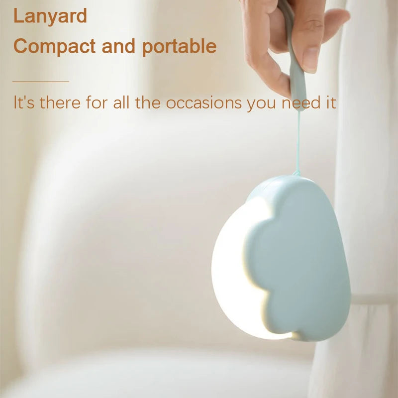 Lámpara Nocturna LED Nube – Mini, Inalámbrica y Recargable USB