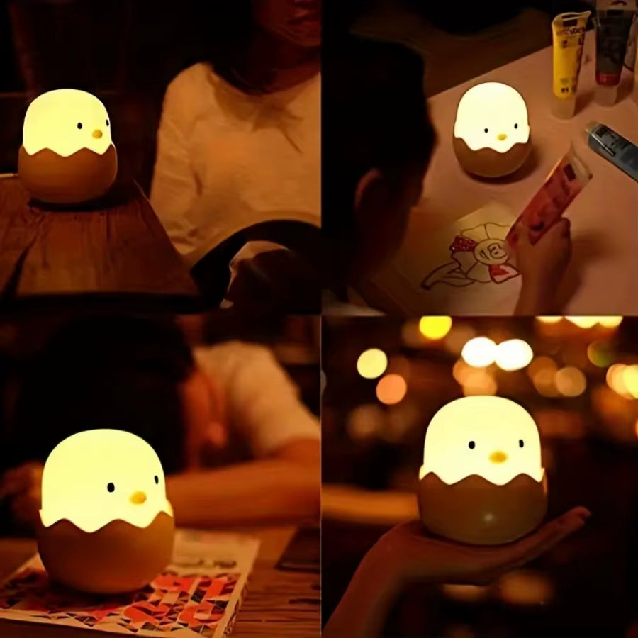Mini Lámpara LED Pollito – Portátil y Decorativa para Dormitorio Infantil