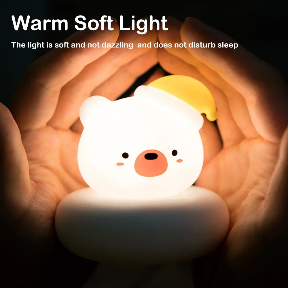 Lámpara de Mesa LED Infantil – Animalito Tierno, Dimmable 3 Niveles