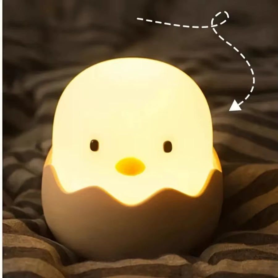 Mini Lámpara LED Pollito – Portátil y Decorativa para Dormitorio Infantil