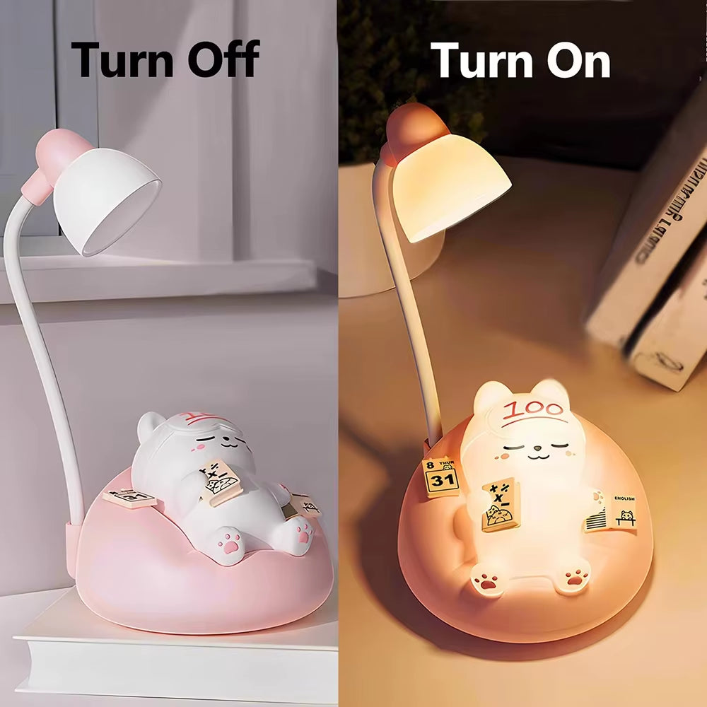 Mini Lámpara LED Gato – Luz Ajustable, Recargable y Portátil para Dormitorio