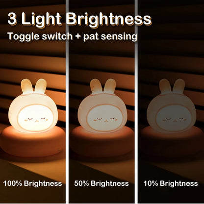 Lámpara de Mesa LED Infantil – Animalito Tierno, Dimmable 3 Niveles