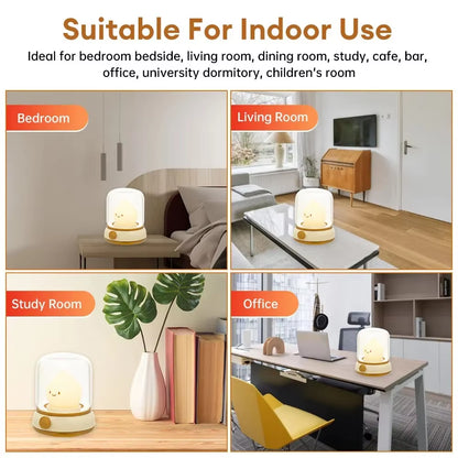 Lámpara Nocturna LED de Mesa – Portátil, Recargable USB, Decorativa