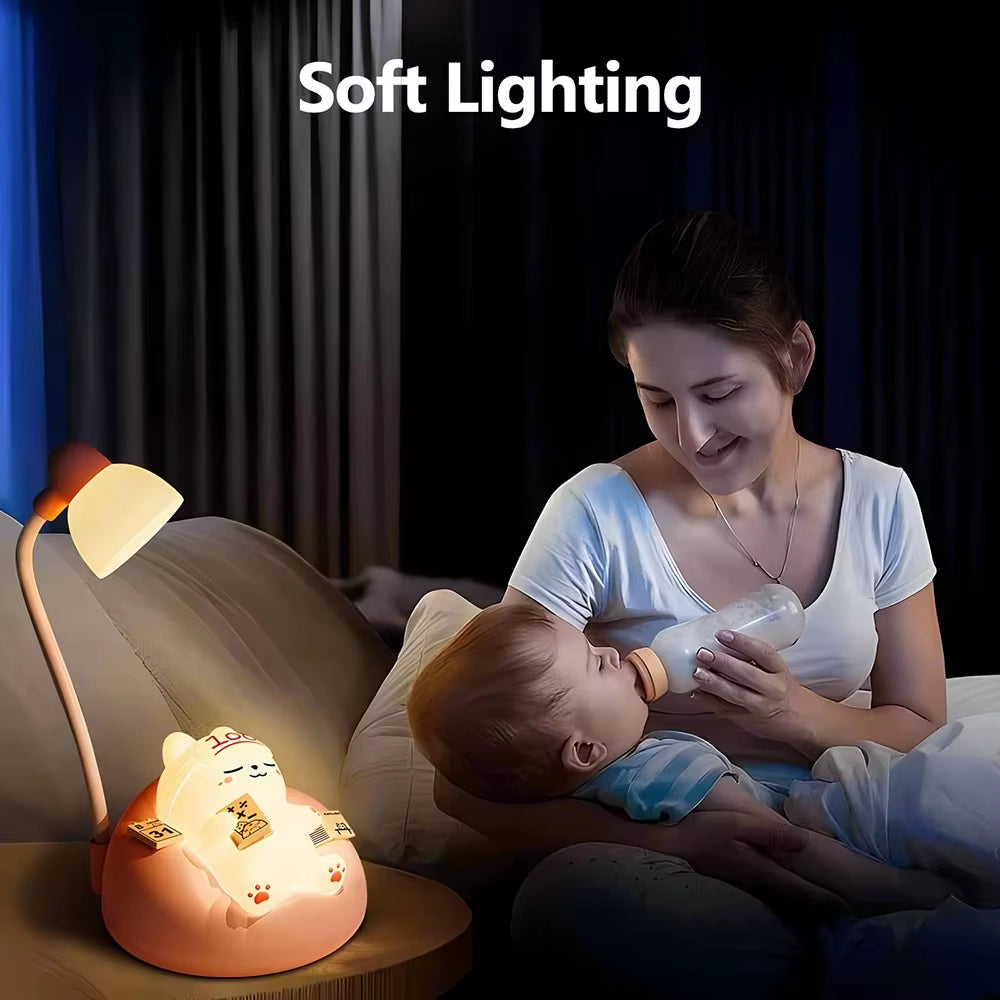 Mini Lámpara LED Gato – Luz Ajustable, Recargable y Portátil para Dormitorio