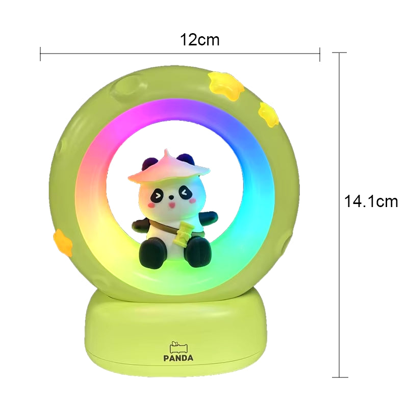 Luz de Noche Infantil de Panda y Astronauta – Portátil y Suave para Dormitorio