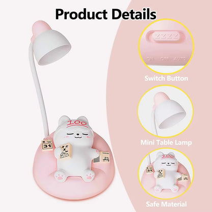 Mini Lámpara LED Gato – Luz Ajustable, Recargable y Portátil para Dormitorio