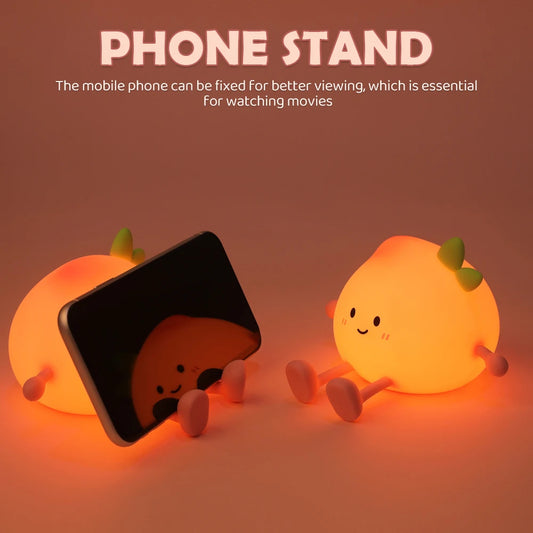Mini Lámpara LED Durazno – Decorativa, Recargable y Regalo para Niños