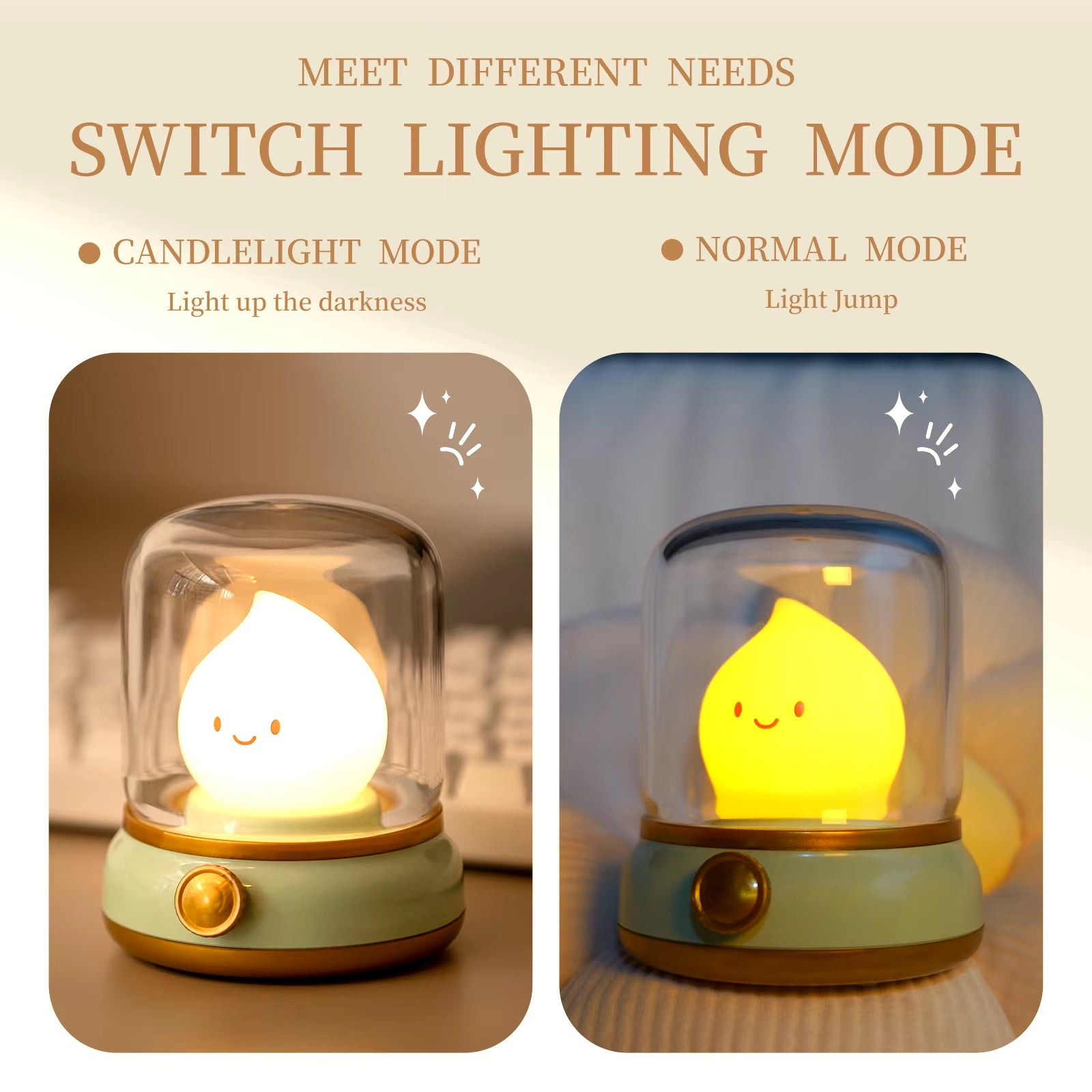 Lámpara Nocturna LED de Mesa – Portátil, Recargable USB, Decorativa