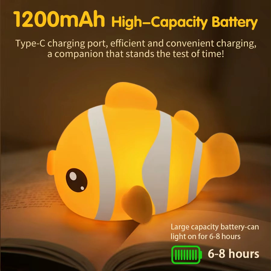 Lámpara Nocturna LED Animalito – Recargable USB, Portátil