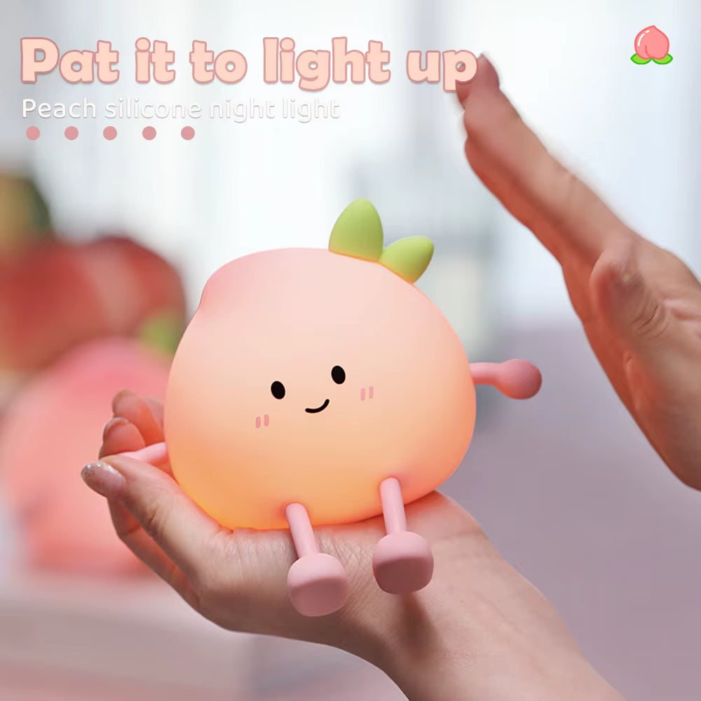 Mini Lámpara LED Durazno – Decorativa, Recargable y Regalo para Niños